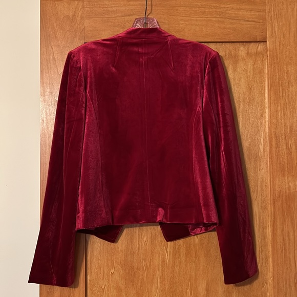 Love Letter Collection Velvet Jacket with Gold Zipper Detailing, Size Medium - Picture 2 of 7